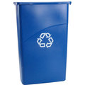 Rubbermaid Container, Waste, 23 Gal, Slim For  - Part# Rbmdfg354075Blue RBMDFG354075BLUE